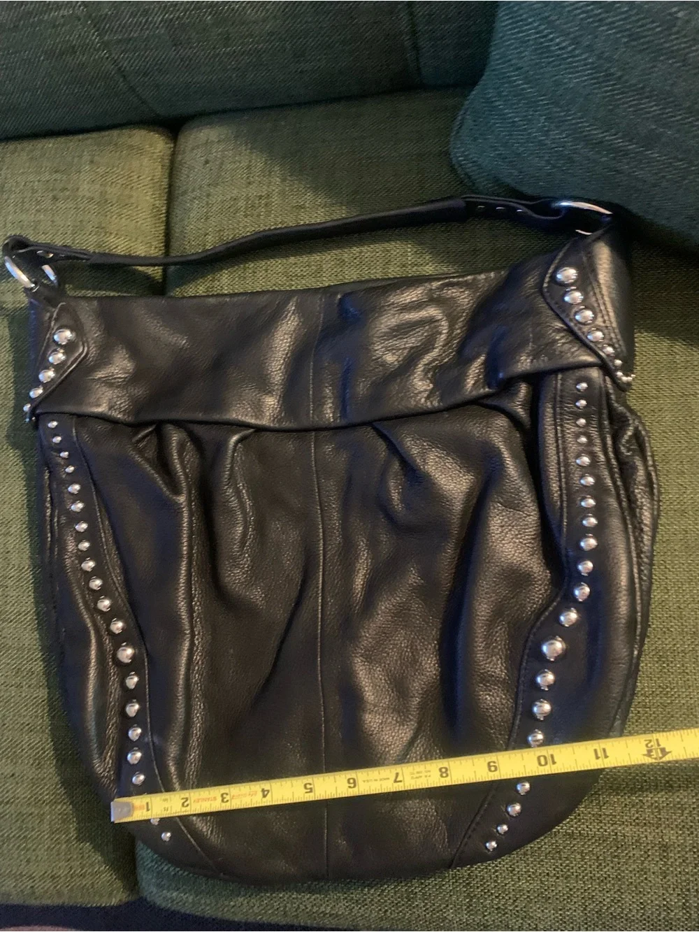 B. MAKOWSKY Black Studded Leather Shoulder Bag❤️❤️❤️
